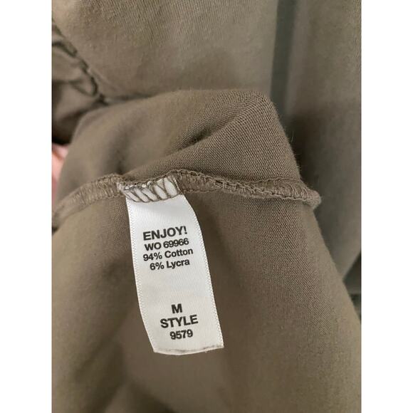 Michael Stars Racerback Midi Dress Medium Olive Green Jersey Tank Dress Neutral - Picture 8 of 10